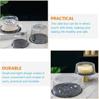 10-Pack Round Cake Stand & Dome - Clear Plastic Cupcake Stand, Cake Carrier & Box
