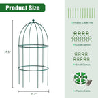 3 Pack Metal Plant Cage Support, 31.5" H Peony Support Tomato Cage Garden Rose Obelisk Trellis Supports Tower for Clematis Vine Jasmine Supports Outdoor Indoor