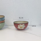 Ceramic Bowls For Kitchen, 28oz - Bowl Set of 4 - For Cereal, Salad, Pasta, Soup, Ramen, Serving etc - Dishwasher, Microwave, and Oven Safe - For Breakfast, Lunch and Dinner (Blue+Red+Green+Pink)