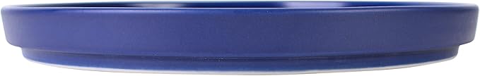 222 Fifth Kaden 12-Piece Blue Porcelain Dinnerware Set – Service for 4, Plate & Bowl Set, Contemporary Design, for Everyday Dining & Entertainment, Microwave & Dishwasher Safe