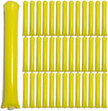 40pcs Round headTeam Spirit Boom Sticks Thunder Sticks Cheering Sticks Team Spirit Plastic Cheerleading Spirit Stick Clapper Inflatable Noise Maker Sports Supply (Yellow)