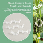 50PCS Plant Support Clips Reusable Tomato Clips Plastic Trellis Clips Garden Clips Secured Plastic Plant Clip for Climbing Plants Tomato Grape Vine Vegetables Plant Fixing Clips, 1.18" Inner Diameter