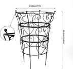 Large Obelisk Trellis Peony Cage 24.6x17 Inches - Premium Metal Plant Support for Outdoor Gardens, Easy Assembly, Sturdy Design, Perfect for Climbing Plants