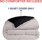 Kotton Culture 1 Pc King Size Duvet Cover Only -100% Egyptian Cotton Sateen 600 Thread Count Ultra Soft Premium Durable Comforter Cover Zipper Closure & Corner Ties (Night's Shadow, King 102"x94")