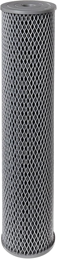 Pentair Pentek NCP-20BB Big Blue Carbon Water Filter, 20-Inch, Whole House Non-Cellulose Carbon Impregnated Pleated Filter Cartridge, 20" x 4.5", 10 Micron, Pack of 6, Gray