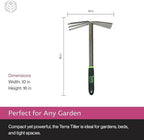 Yard Butler ITT-4T Terra Tiller Hand Cultivator - Essential Gardening Tool for Yardwork - Power-Coated Steel Construction - Comfortable Grip - Long-Lasting - Rust-Resistant