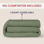 Kotton Culture 1 Pc Twin Size Duvet Cover Only -100% Egyptian Cotton Sateen 600 TC Ultra Soft Premium Durable Comforter Cover Zipper Closure & Corner Ties (Sage Green, Twin/Twin XL 68" X 90")