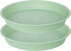 2 Pack of Bird Bath Bowl 12", 1.6" Depth, 10 12 inch Birdbath Bowls Dish Only for The Garden, Large Plant Saucer (12", Light Green)