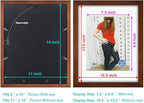 RPJC 11x14 Picture Frames Made of Solid Wood and High Definition Glass Display Pictures 8x10 with Mat or 11x14 Without Mat for Wall Mounting Photo Frame Brown