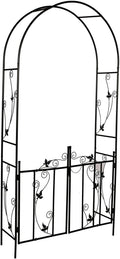 Steel Garden Arch, 7'6" High x 3'9" Wide, Garden Arbor for Various Climbing Plant, Outdoor Garden Lawn Backyard
