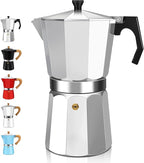 14 Cup Aluminum Espresso Stovetop Moka Pot Express Coffee Maker Percolator Italian Classic Mocha Coffee Machine for Italian and Cuban Cafe Brewing for Home & Camping 700ml 23oz