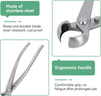 Bonsai Branch Cutter, 7in(180mm) Stainless Steel Concave Knob Cutter Tree Limb Cutter Bonsai Pruning Japanese Gardening Tools for Enthusiasts and Beginners