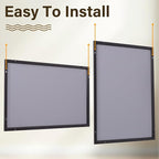 HARRITPURE 24"x36" Framed Bathroom Mirror for Wall Rectangle Mirror Aluminum Alloy Frame Wall-Mounted for Farmhouse Entryway Bedroom Living Room Black