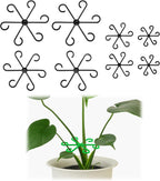 HARFINGTON 8pcs Plant Stem Support 4 Sizes Climbing Houseplant Stem Holder Stakes Reusable Flower Trellis Plant Stand for Outdoor Indoor, Black