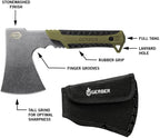 Gerber Gear Pack Hatchet - 3.5" Steel Blade Axe with Full Tang - Survival, Bushcraft and Camping Gear - with Mountable Nylon Sheath - Sage Green