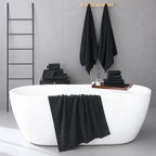 8-Piece Bath Towels Set, 100% Cotton Thick Soft Highly Absorbent Durable, Quick Dry, Bathroom Towels Set (2 Bath Towels, 2 Hand Towels, 4 Washcloths) - Perfect for Daily Use