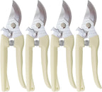 Pruning Shears for Gardening, 4 Pack Garden Scissors for Cutting Fresh Flowers, Floral Clippers for Plants, Fruits (Yellow)