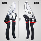 Garden Shears, Handheld Pruning Shears for Heavy Duty, Ergonomic Gardening Tools for Pruning Branches, Plants, Shrubs and Vines, Professional Sharp Garden Scissors (Classic Garden Shears)