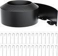 Landscape Edging 4 Inch Tall 20FT with 30Pcs Metal Spikes, Plastic Garden Edging Border Landscape Edging Border Lawn Edging for Landscaping, Flower Bed, Yard