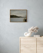 InSimSea Framed Canvas Wall Art Vintage Decor, Classical Landscape Paintings Artwork, Vintage Nature Decor, Retro Wall Decoration for Bedroom Living Room Bathroom, 12"x16"