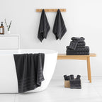 8-Piece Bath Towels Set, 100% Cotton Thick Soft Highly Absorbent Durable, Quick Dry, Bathroom Towels Set (2 Bath Towels, 2 Hand Towels, 4 Washcloths) - Perfect for Daily Use