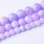 Purple Persian Jade Stone Beads Gemstone Round Crystal Energy Jade Beads Stone Beads for Jewelry Making DIY Bracelet Necklace Jewelry Making 1 Strand 15.5inch 45PCS 8MM