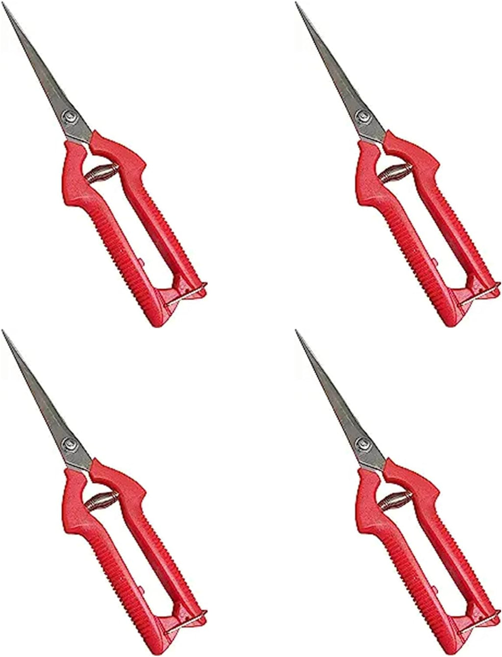 Garden Guru Extra Long Stainless Steel Pruner Pruning Shears Clippers Snips Sharp Bonsai Cutter Trimming Scissors Straight Blade Garden Scissors Tool Great for Roses Flowers Herbs Fruits (4 Pack)