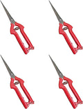 Garden Guru Extra Long Stainless Steel Pruner Pruning Shears Clippers Snips Sharp Bonsai Cutter Trimming Scissors Straight Blade Garden Scissors Tool Great for Roses Flowers Herbs Fruits (4 Pack)