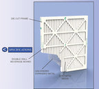 Glasfloss 21-1/2 x 23-5/16 x 1 MERV 10 Pleated Air Filters Box of 6. Replacement filters for Carrier, Payne, & Bryant.