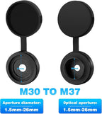 Adjustable Iris Aperture Diaphragm Filter Pack M30 to M37 Iris Aperture Diaphragm Adapter Optical Diaphragm 1.5-26mm Lens Module Adapter Ring PVS-14 PVS 14