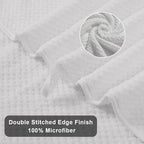 Hand Towels Set 2 Pack-16“x31”,Ultra Soft Microfibers Bathroom Towel Set Highly Absorbent Quick Dry Luxury Premium Towel Lightweight Durable Hand Towel Collection for Hotel Spa Gym Kitchen,White
