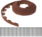 Garden Edging,33ft Landscape Edging Garden Borders Edging【2INCH Hight】 Paver Edging Include 30 Stakes, Flexible Lawn Edging Border for Yard, Lawn, Gardens(Brown)