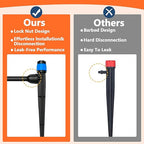 20 Pieces Drip Irrigation Emitters, Adjustable 360 Degree Drip Vortex Emitters on 5" with Stake for 1/4" Drip Irrigation Tubing Irrigation Fan Shape Drippers for Garden Watering System