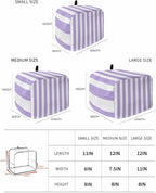 Toaster Cover 2 Slice Purple Stripes Toaster Oven Cover with Pockets Simple Style Dustproof Bakeware Protector Small Kitchen Appliance Dust Covers and Fingerprint Protection for Women