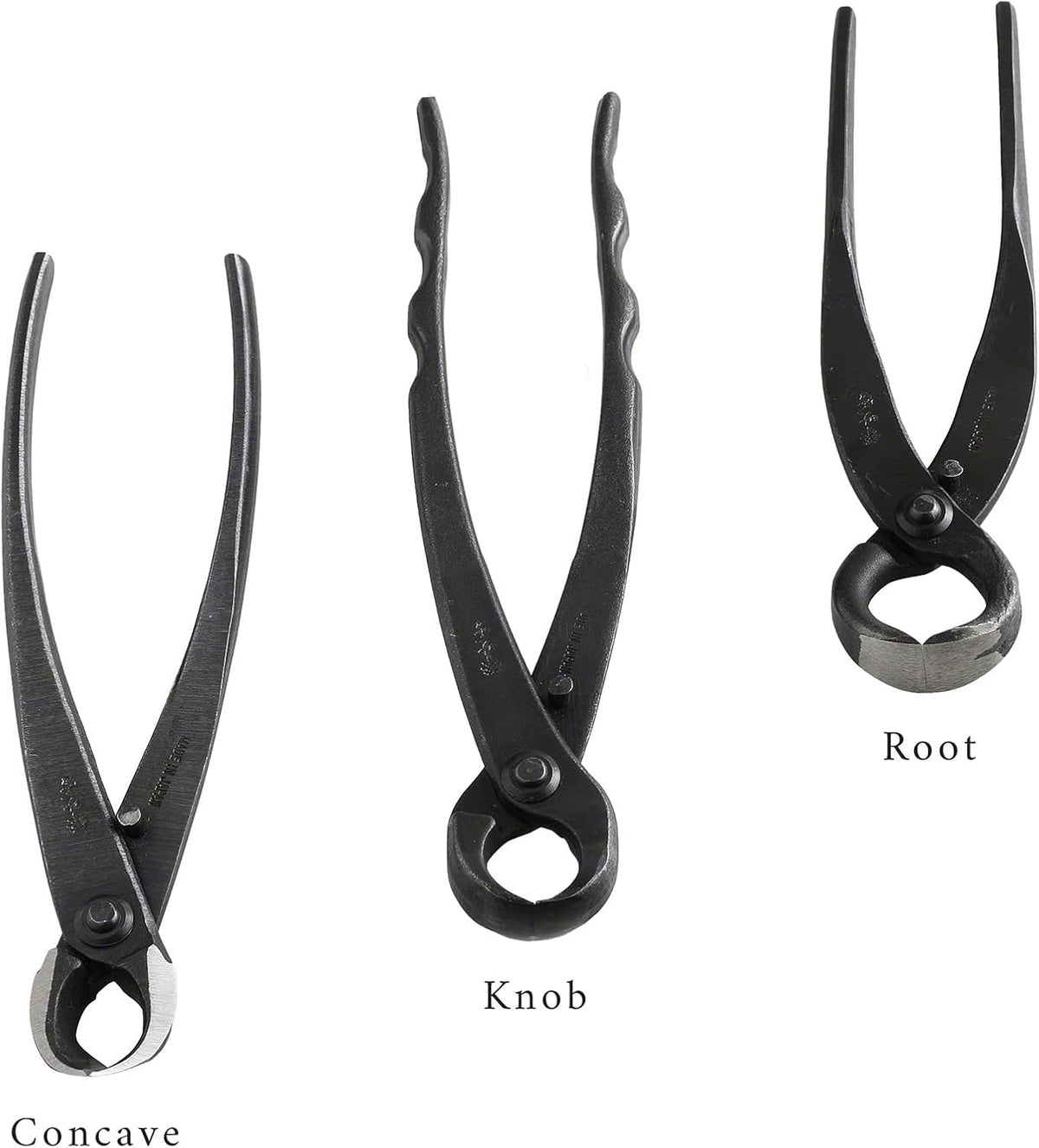 Wazakura Made in Japan 5 PCS Bonsai Cutter Tools Set with Roll Bag: Concave Branch Cutter, Knob Cutter, Jin Plier, Wire Cutter, Root Cutter. Bonsai Tool Kit - 5PCS Bonsai Cutter Set with Case