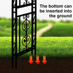 Teabelle Metal Garden Arbor Trellis, Black Arch for Climbing Plants, Wedding Outdoor Arch for Ceremony, Flowers and Plants Support Structure Stand for Lawn Patio Backyard Decoration