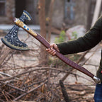 WAZIR Crafts 35" Handmade Kratos Viking Axe, God of War, Viking Axe, Cosplay Axe, Cosplay Armor, Cosplay Weapon, Prop, Replica, Kratos Weapon, (WCA-026)
