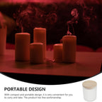 2pcs Creative Glass Candle Cups with Pine Covers Empty Candle Holders for Wedding and Banquet Decor Portable and Easy to Carry for Aromatherapy and Home