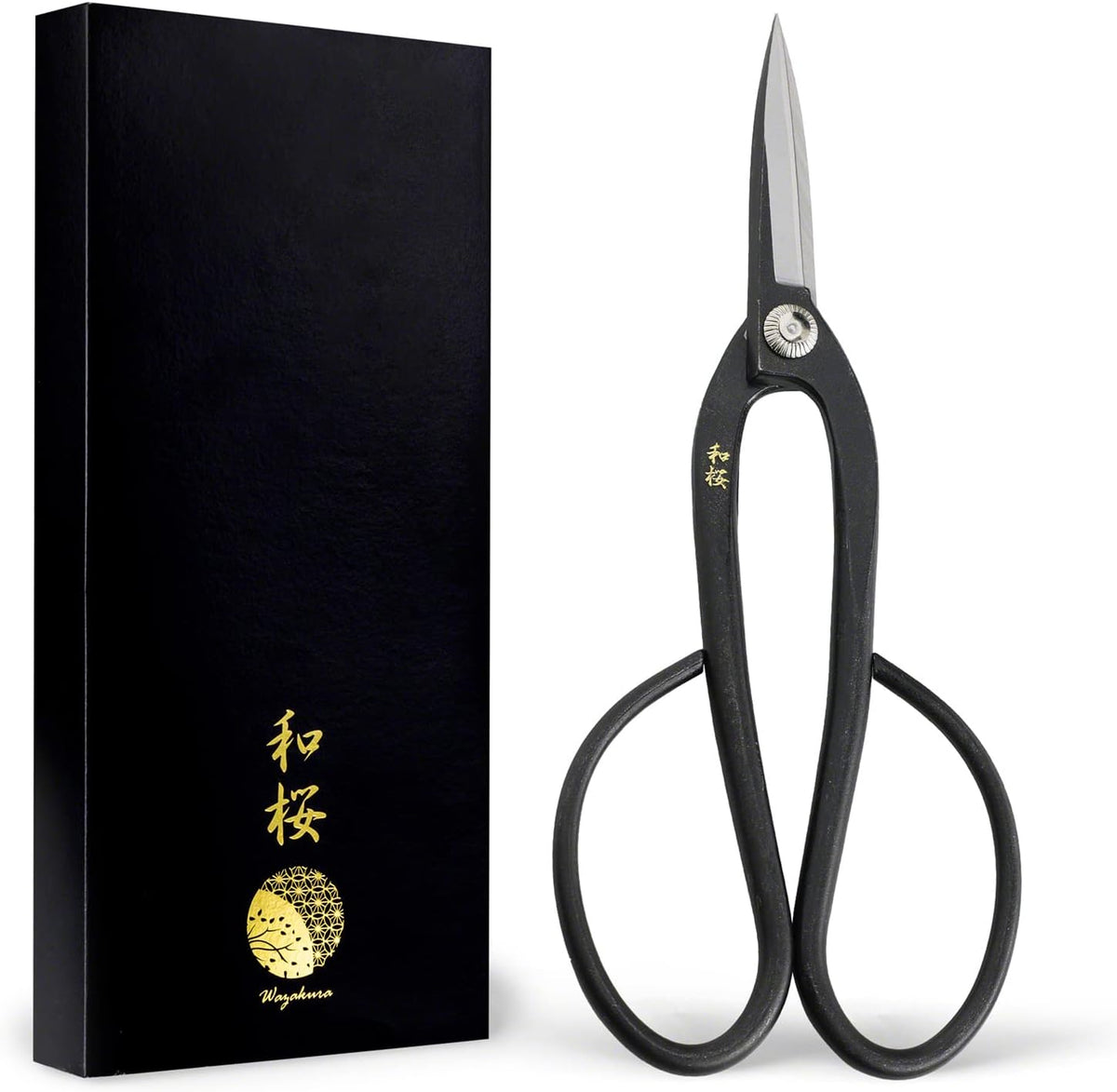 Wazakura Yasugi Steel Made in Japan Ashinaga Bonsai Scissors 8.2 in (210 mm), Bonsai Tree Pruning Shears, Japanese Gardening Tools