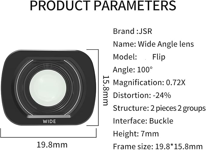 Compatible for DJI Flip - Lens Wide-Angle Filter Set (CPL, Night, ND32/64/128, 1/4 Black Mist, Waterproof)(D)