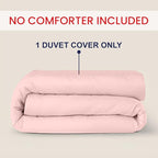 Kotton Culture 1 Pc Queen Size Duvet Cover Only -100% Egyptian Cotton Sateen 600 Thread Count Ultra Soft Premium Durable Comforter Cover Zipper Closure & Corner Ties (Pink Blush, Queen/Full 90" X 90")