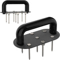 Hand Tiller Garden Tool Lawn Aerator Spike Manual Tool Portable Handheld Aerator Lawn Tool with 7-Iron Spikes, Pre-Aessmbled Small Grass Aerator Tool, Cultivator Tiller Soil Lossener