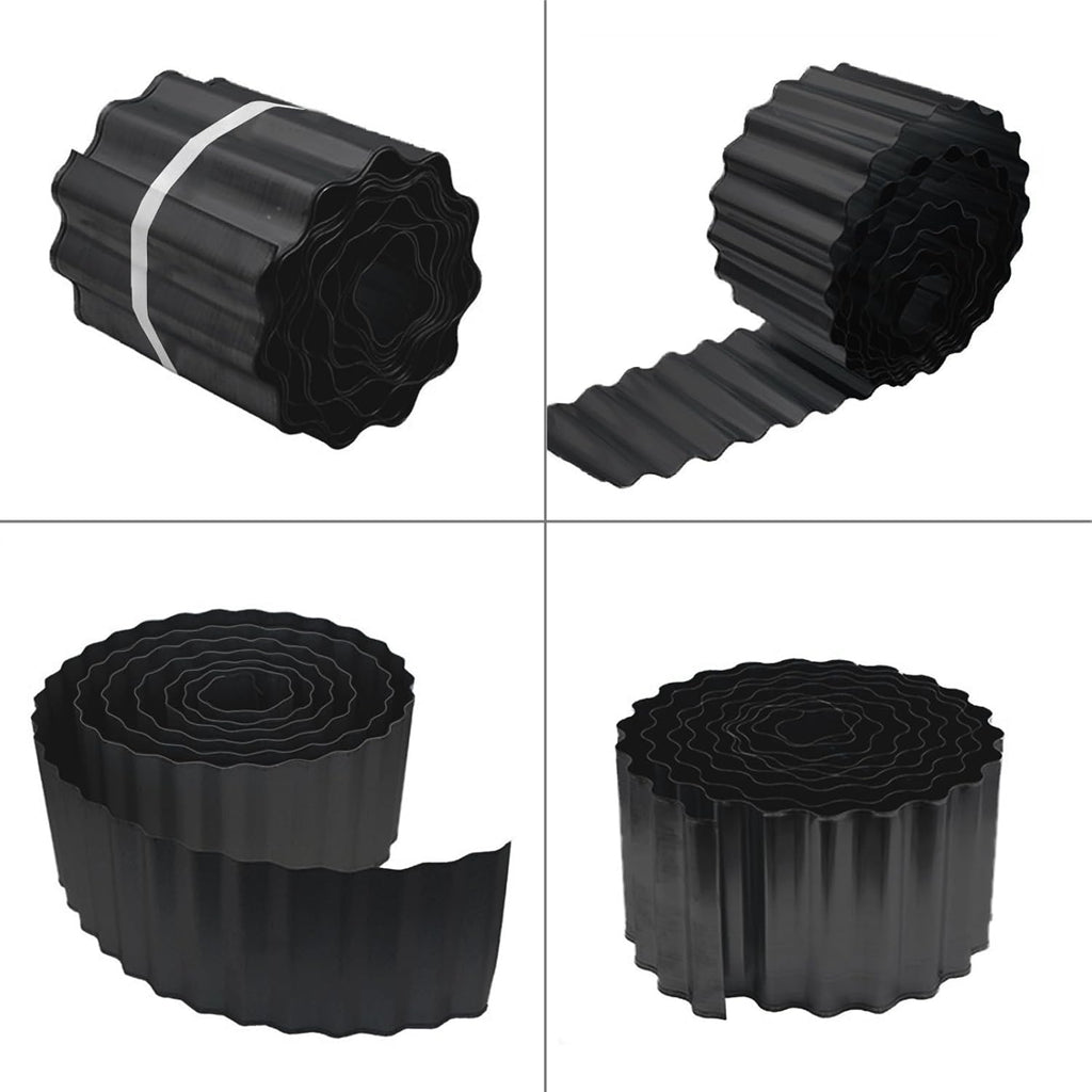 Metal Landscape Edging,8 Inch×20FT Corrugated Metal Garden Edging Border Heavy Duty Garden Borders Edging Lawn Edging for Garden,DIY Flower Beds,Lawns,Pathway(Black)