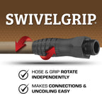 Flexzilla Colors SwivelGrip Garden Hose 5/8 in. x 5 ft., Lightweight All-Weather Water Hose, Durable and Flexible, Leak-Free Connections, Brown Mulch