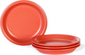 GZG 8 Inch Ceramic Dinner Salad Plates Set of 4, Rustic Matte Glaze Stoneware Dinnerware Set, Microwave & Dishwasher Safe, for Salad, Dessert, Appetizer, Everyday Use(Terracotta Blush)