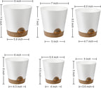 Indoor Self Watering Planters with Drainage Holes and Saucers, 8, 7, 6.5, 6, 5.5, 5 Inches, White, 6 Pots