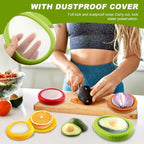 Avocado Saver and Tomato Holder - Set of 4 Reusable Storage Containers for Fridge - Ideal for Garlic, Onions, Lemons, and Potatoes