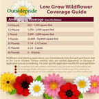 Outsidepride Low Growing Wildflower Seeds - 5 lbs Dwarf, & Short, Diverse Perennial & Annual Wild Flower Seed Mix with Long Bloom Season for Colorful Display That Thrives on All States