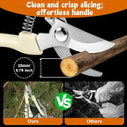 Ainiv 2Pack Pruning Shears, 1 Bypass Garden Clippers and 1 Straight Blade Floral Shears, Professional Flower Clippers, Lightweight & Ergonomic Gardening Scissors for Plants, Hedges and Flowers