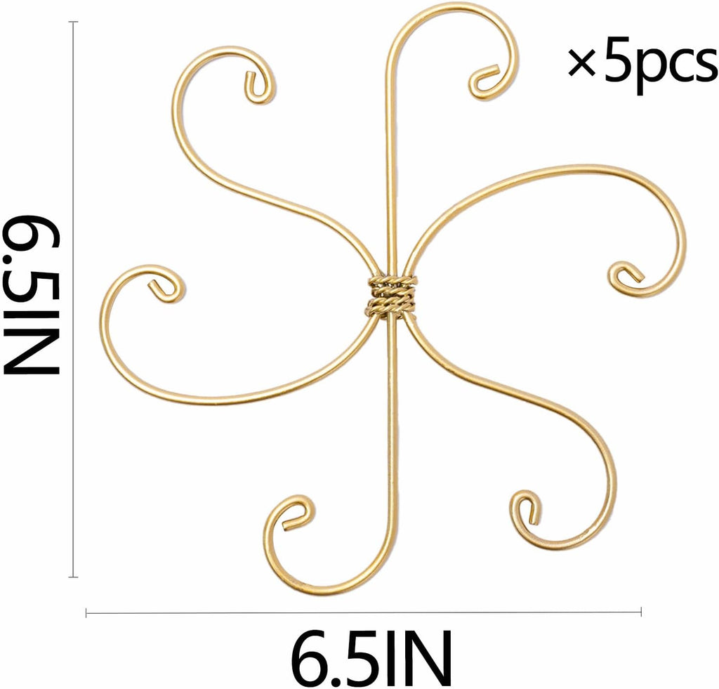 5PCS Monstera Plant Stem Support Hook - 6.5 * 6.5IN Durable Metal Stem Stabilizer for Monstera Plants and Fishbone Cactus - Gentle Protection Leaf Holder - Easy Installation - 5 Piece Set